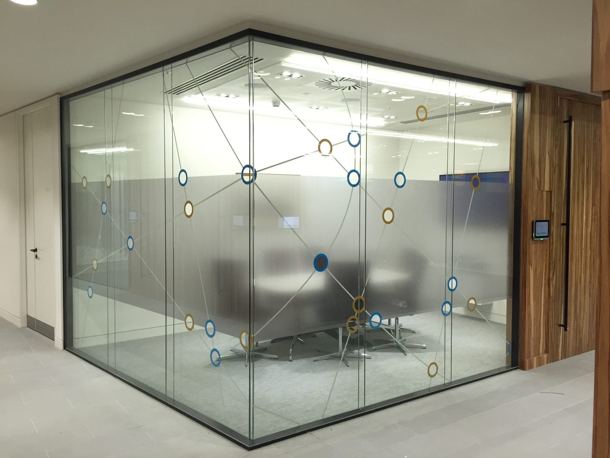 small image of window graphics on office glass walls