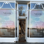 large format window graphics for NEOM store display